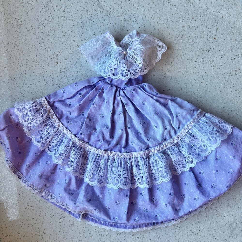 Barbie Doll Dress Lavender Lace Halter Untagged Homemade